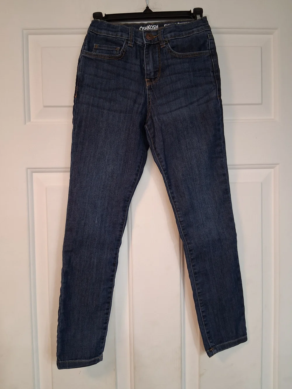 OshKosh B'gosh Girls Super Skinny Dark Blue Jean Denim Kids Pants Size 7